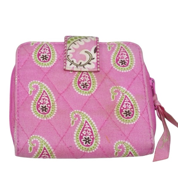 Vera Bradley BOGO FREE SALE Small Snap Wallet in Retired Bermuda Pink Pattern - Picture 9 of 9